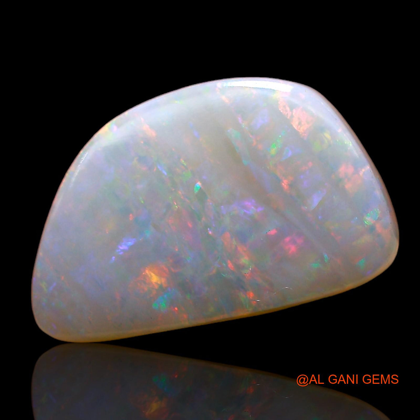 3.55 Cts Natural Australian Fire Opal Loose Gemstone Fancy Cabochon 14x9x3 mm AC-643