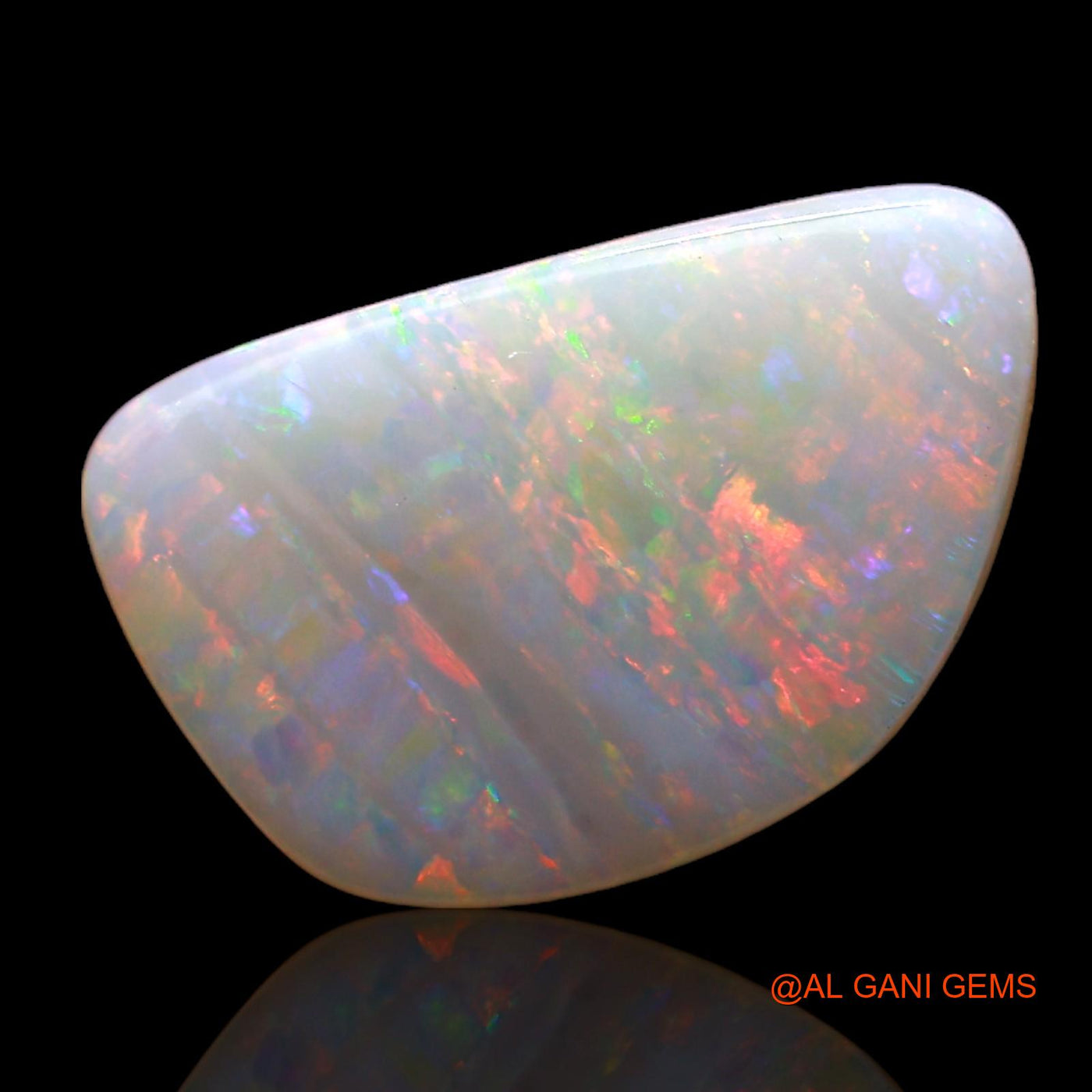 3.55 Cts Natural Australian Fire Opal Loose Gemstone Fancy Cabochon 14x9x3 mm AC-643