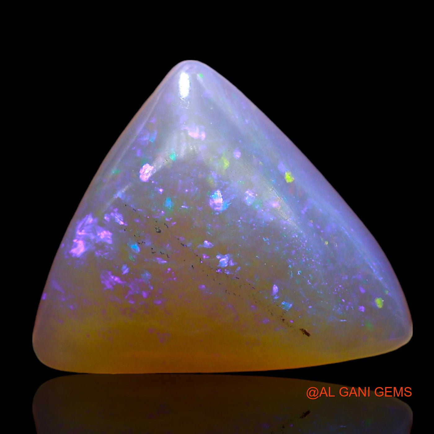 Natural Fire Opal Gemstone 4.00 Cts Loose Trillion Cabochon From Australia 14x11x4 mm AC-644