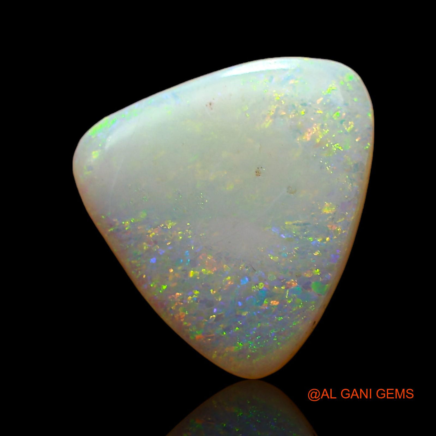 Natural Fire Opal Gemstone 3.10 Cts Loose Trillion Cabochon From Australia 12x12x3 mm AC-645
