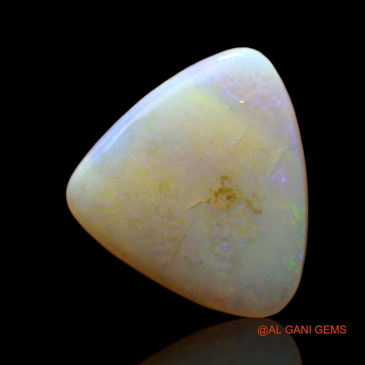 Natural Fire Opal Gemstone 3.10 Cts Loose Trillion Cabochon From Australia 12x12x3 mm AC-645