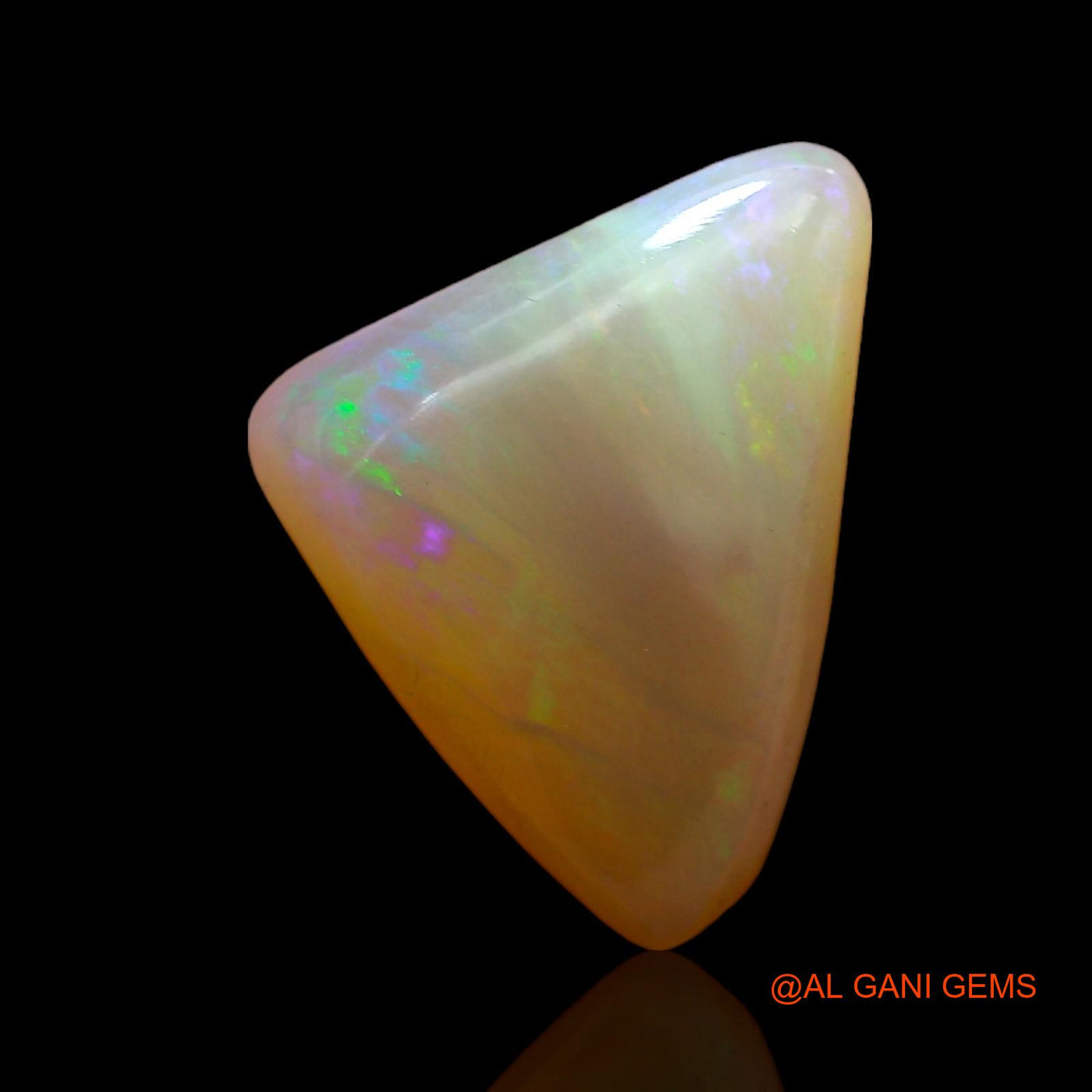 4.00 Cts Unheated Australian Fire Opal Loose Gemstone Trillion Cabochon Natural 14x10x4 mm AC-648
