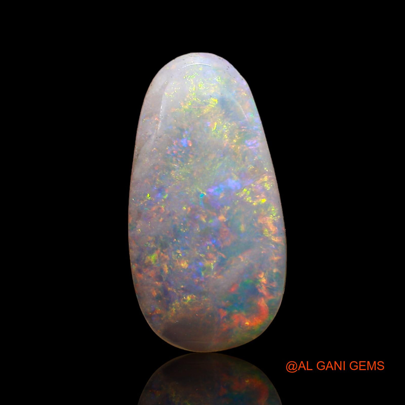 2.10 Cts Unheated Australian Fire Opal Loose Gemstone Fancy Cabochon Natural 16x8x2 mm AC-651