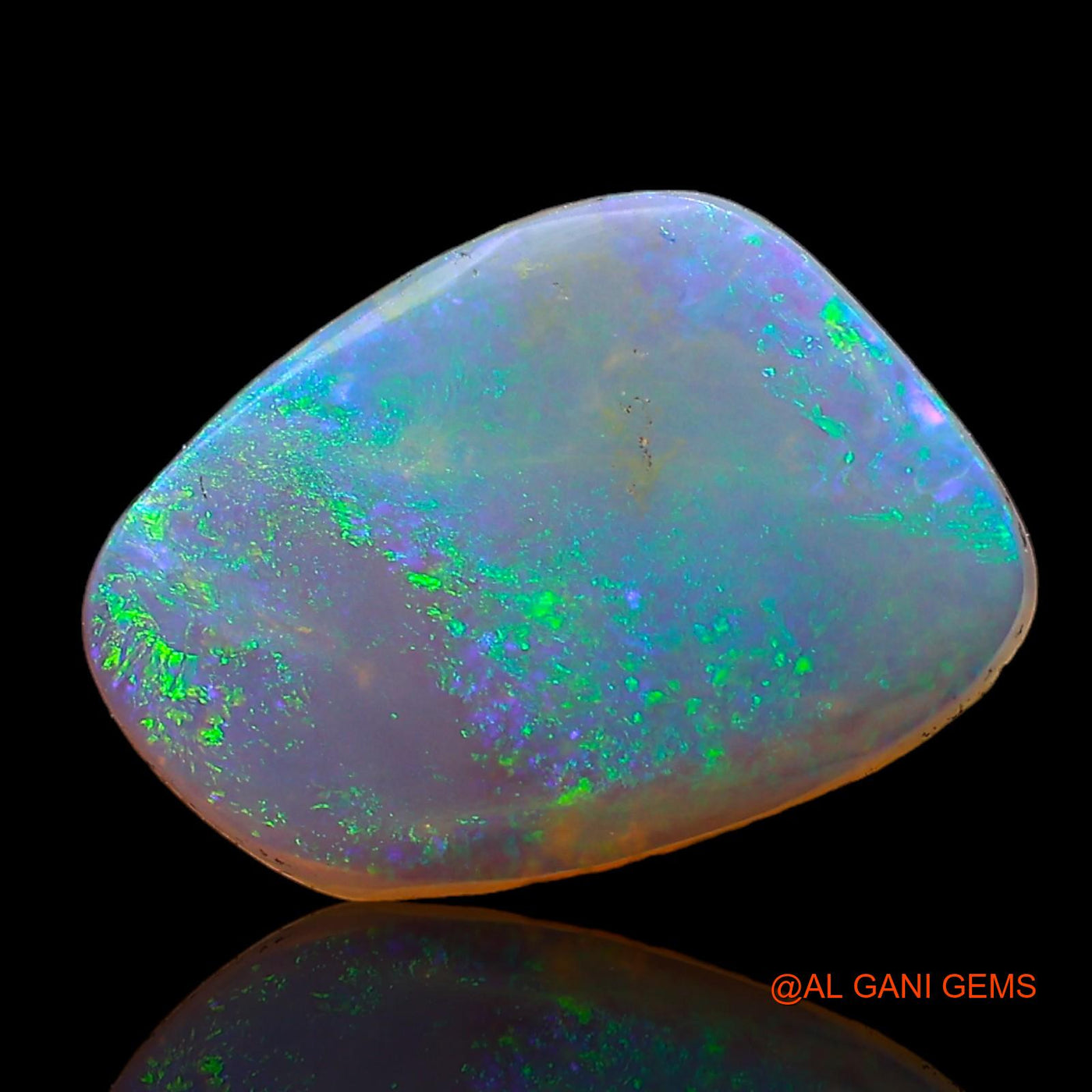 Natural Fire Opal Gemstone 1.70 Cts Loose Fancy Cabochon From Australia 14x10x1 mm AC-657