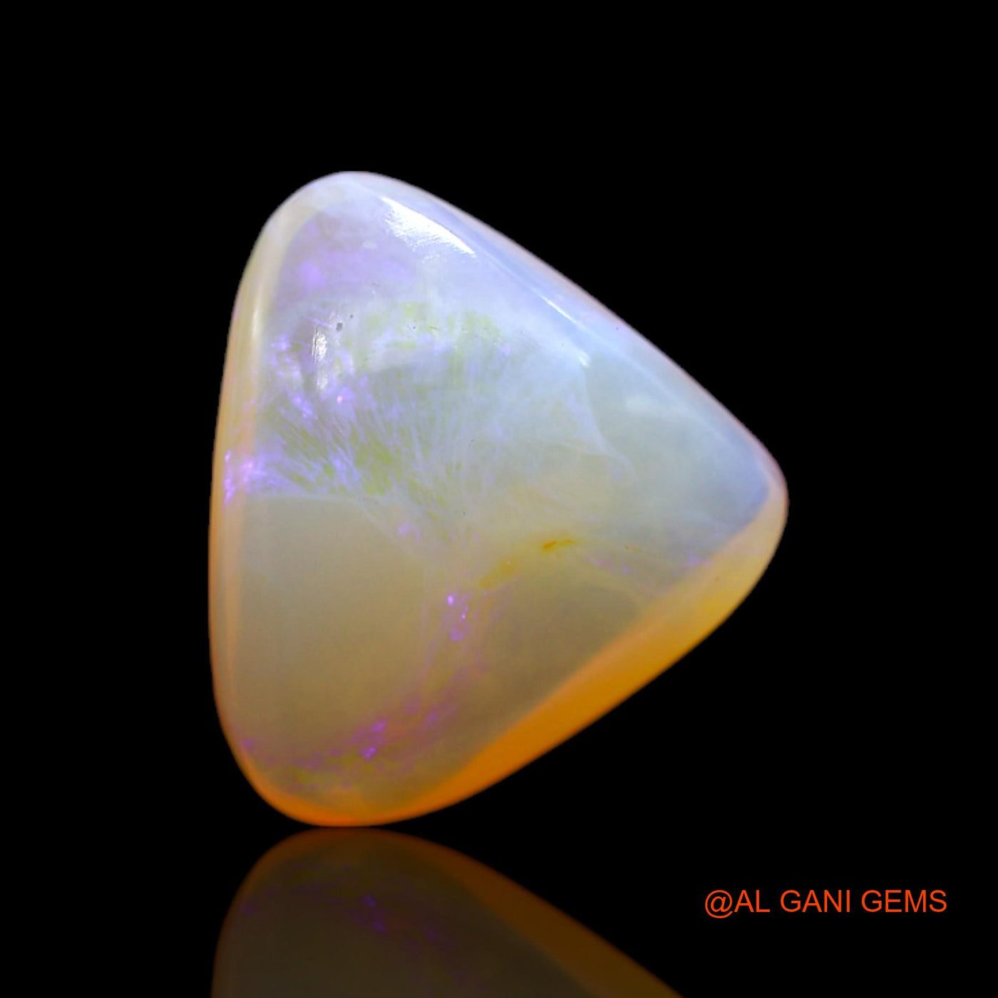 8.00 Cts Unheated Australian Fire Opal Loose Gemstone Trillion Cabochon Natural 15x15x6 mm AC-65