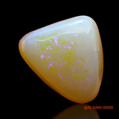 Natural Fire Opal Gemstone 5.15 Cts Loose Trillion Cabochon From Australia 13x11x6 mm AC-660