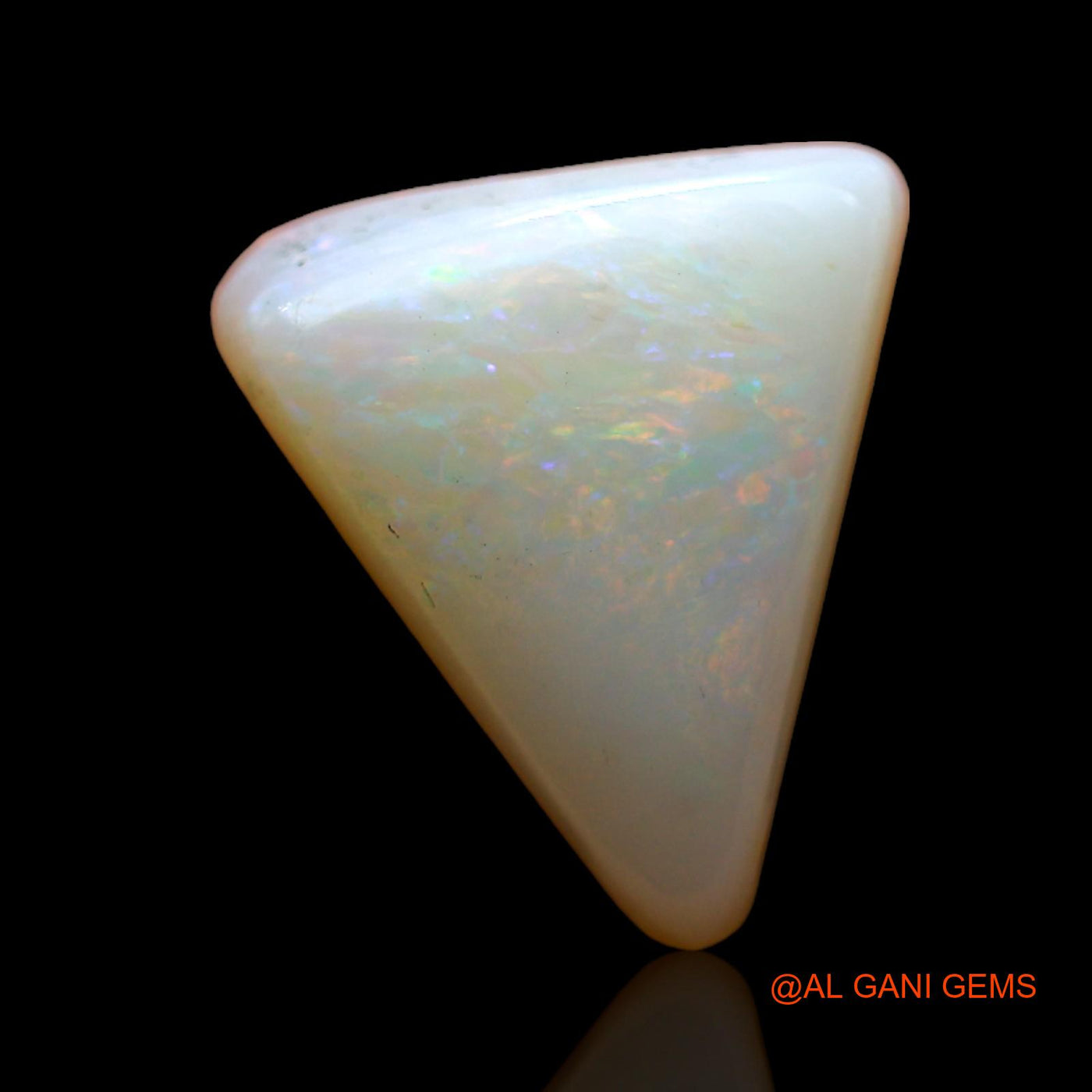 3.20 Cts Natural Australian Fire Opal Loose Gemstone Trillion Cabochon 13x10x4 mm AC-663