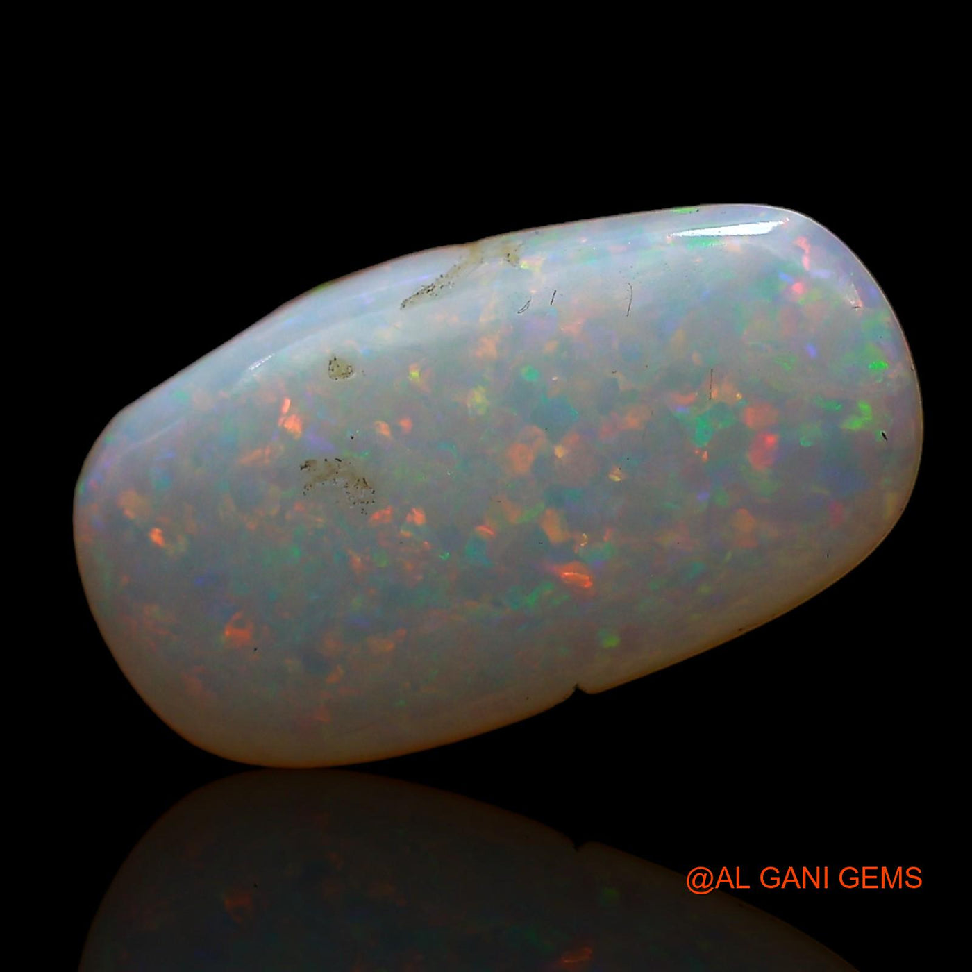 2.20 Cts Natural Australian Fire Opal Loose Gemstone Oval Cabochon 15x8x2 mm AC-664