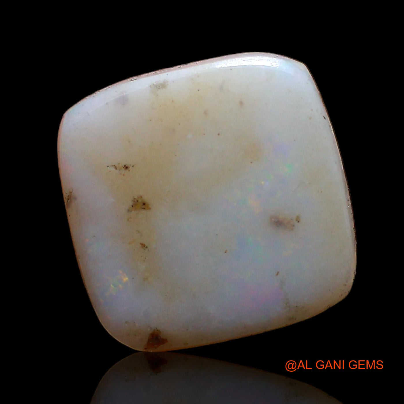Natural Untreated Fire Opal Loose Gemstone Square Cabochon From Australia 2.90 Cts 11x10x3 mm AC-665