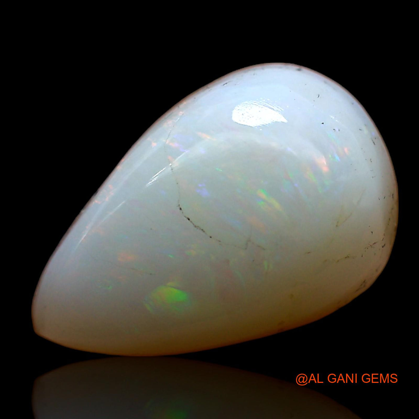3.60 Cts Natural Australian Fire Opal Pear Cabochon Loose Gemstone For Jewelry 13x8x5 mm AC-669