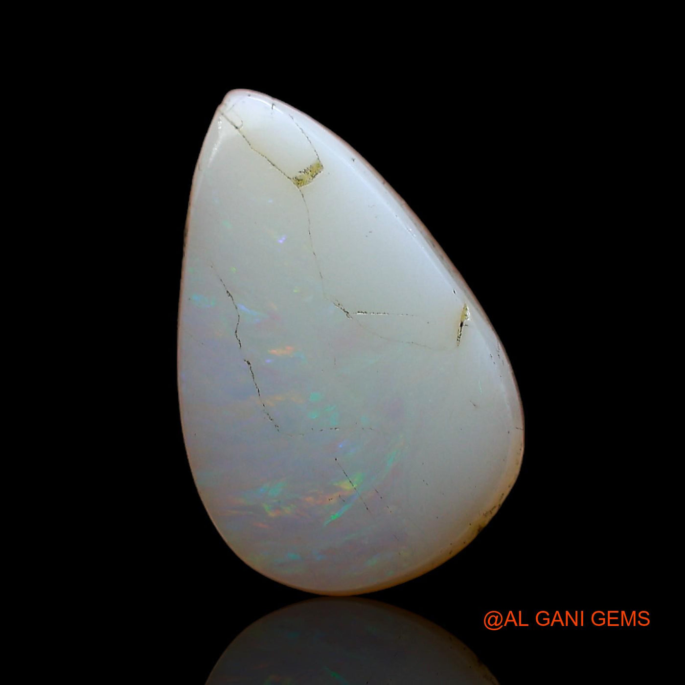 3.60 Cts Natural Australian Fire Opal Pear Cabochon Loose Gemstone For Jewelry 13x8x5 mm AC-669