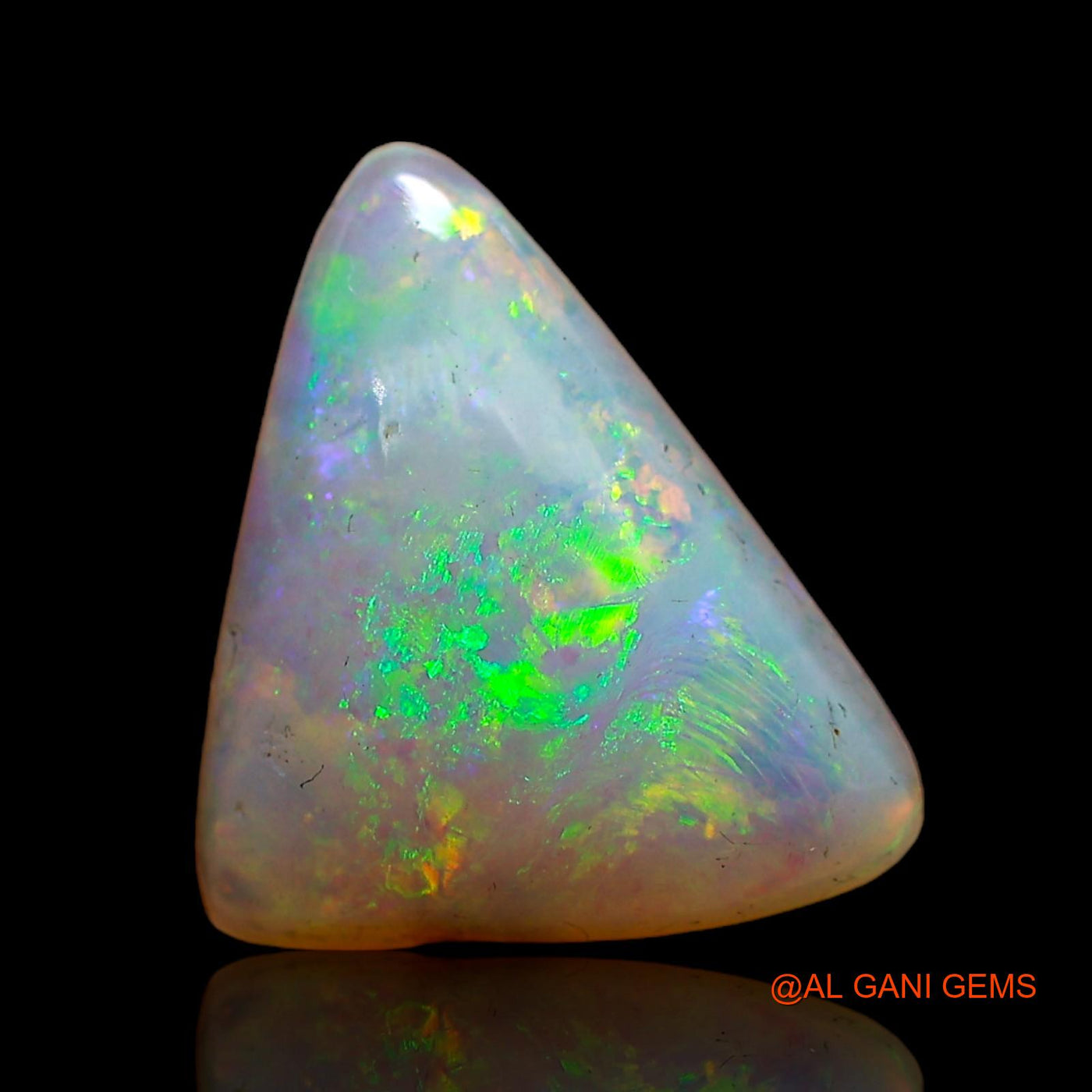 2.50 Cts Natural Australian Fire Opal Trillion Cabochon Loose Gemstone For Jewelry 13x10x3 mm AC-672