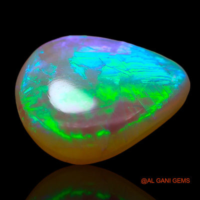 2.40 Cts Natural Australian Fire Opal Loose Gemstone Pear Cabochon 12x9x3 mm AC-675