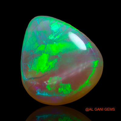 2.40 Cts Natural Australian Fire Opal Loose Gemstone Pear Cabochon 12x9x3 mm AC-675