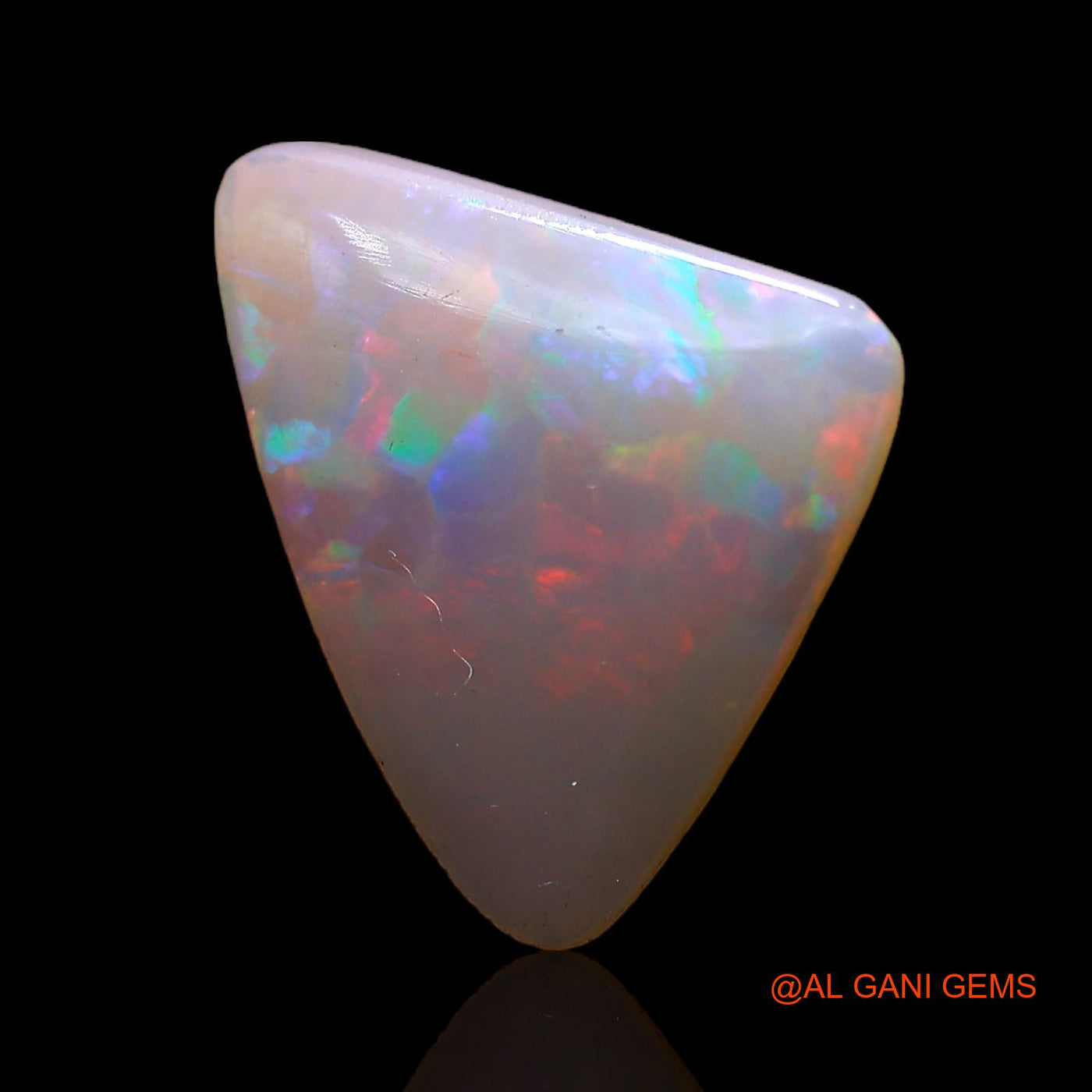 Natural Fire Opal Gemstone 1.70 Cts Loose Trillion Cabochon From Australia 14x10x2 mm AC-678