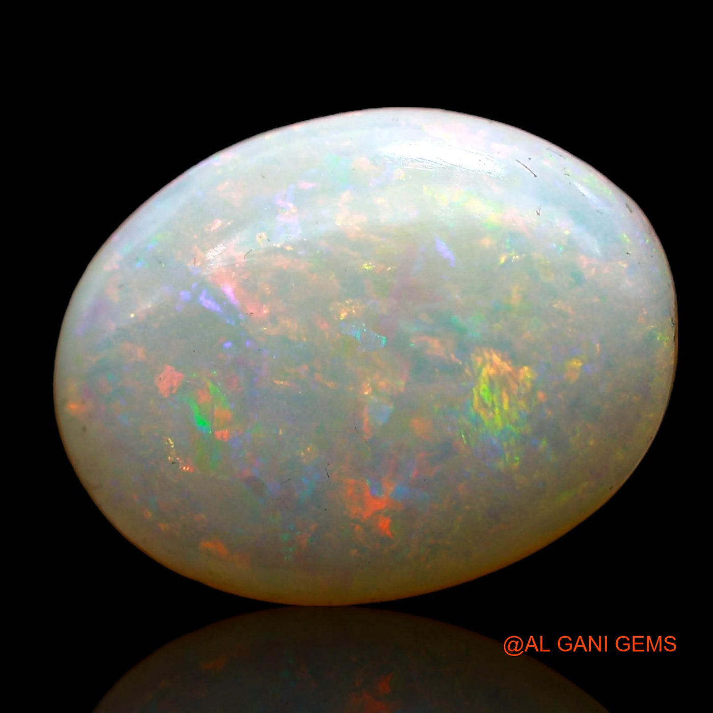 Natural Untreated Fire Opal Loose Gemstone Oval Cabochon From Australia 2.90 Cts 12x9x3 mm AC-680