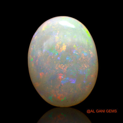 Natural Untreated Fire Opal Loose Gemstone Oval Cabochon From Australia 2.90 Cts 12x9x3 mm AC-680