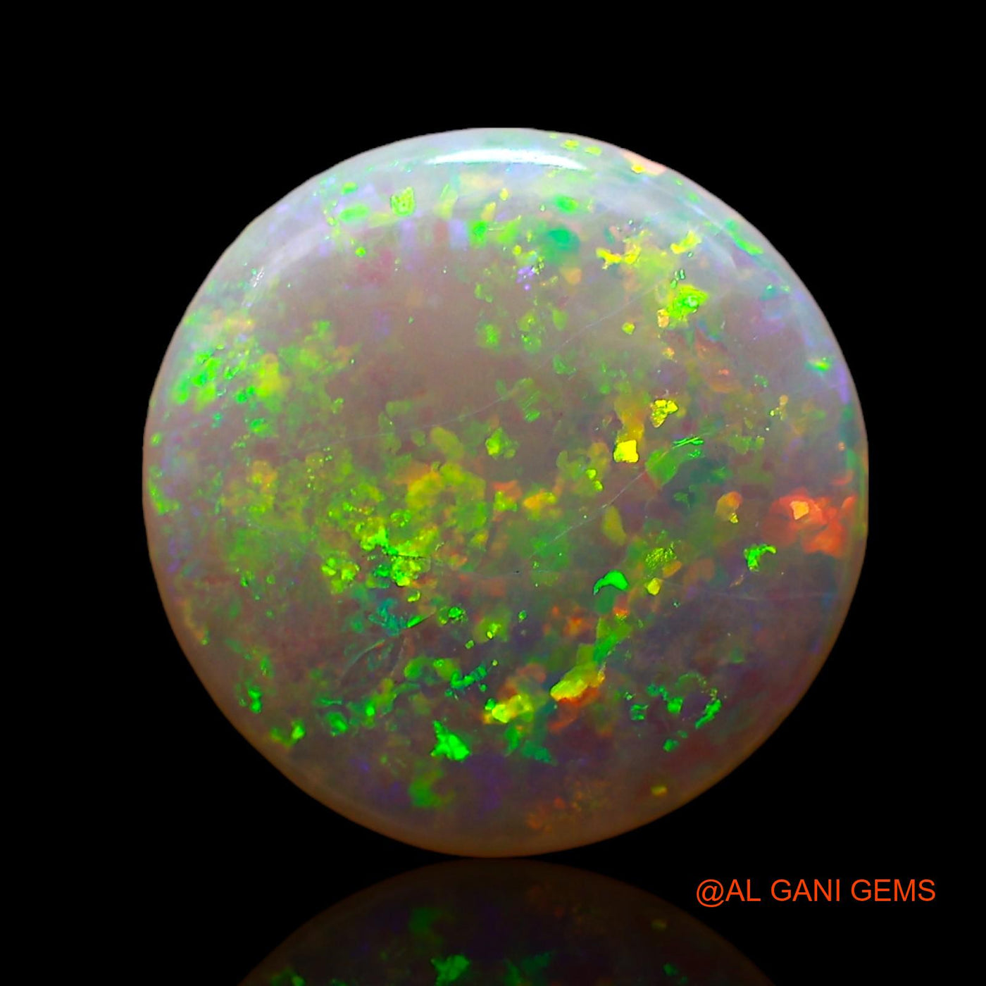 Natural Fire Opal Gemstone 2.50 Cts Loose Round Cabochon From Australia 11x11x2 mm AC-681