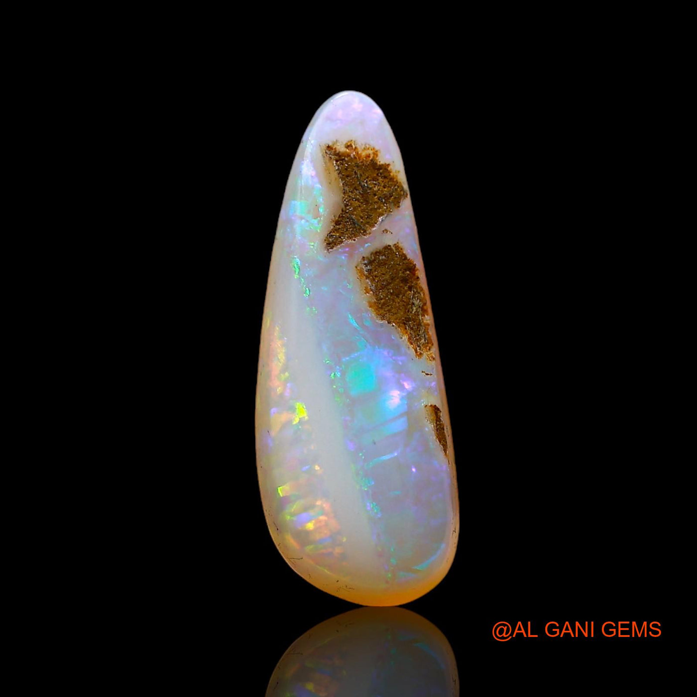 2.00 Cts Natural Australian Fire Opal Fancy Cabochon Loose Gemstone For Jewelry 15x6x3 mm AC-688