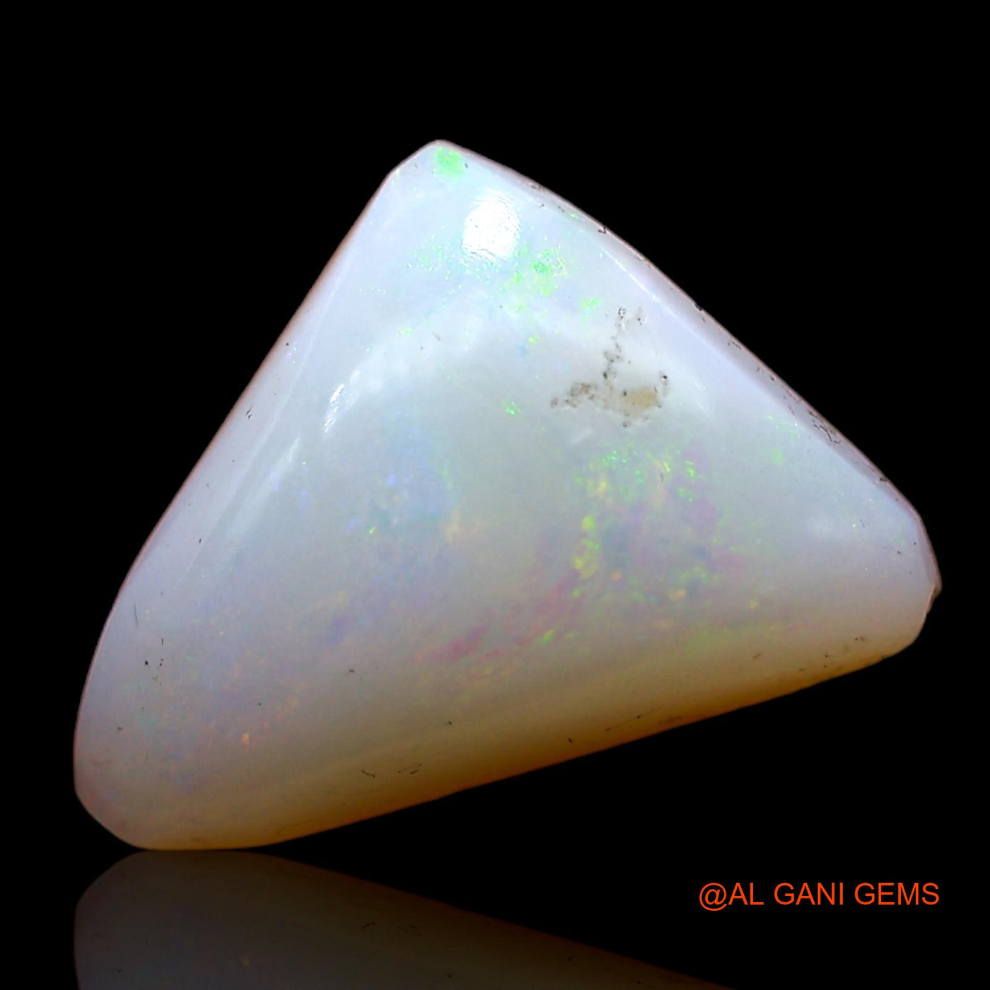 2.40 Cts Natural Australian Fire Opal Loose Gemstone Trillion Cabochon 13x9x3 mm AC-689
