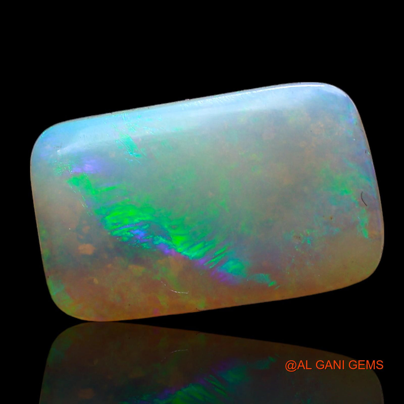 Natural Fire Opal Gemstone 2.00 Cts Loose Square Cabochon From Australia 13x8x2 mm AC-691