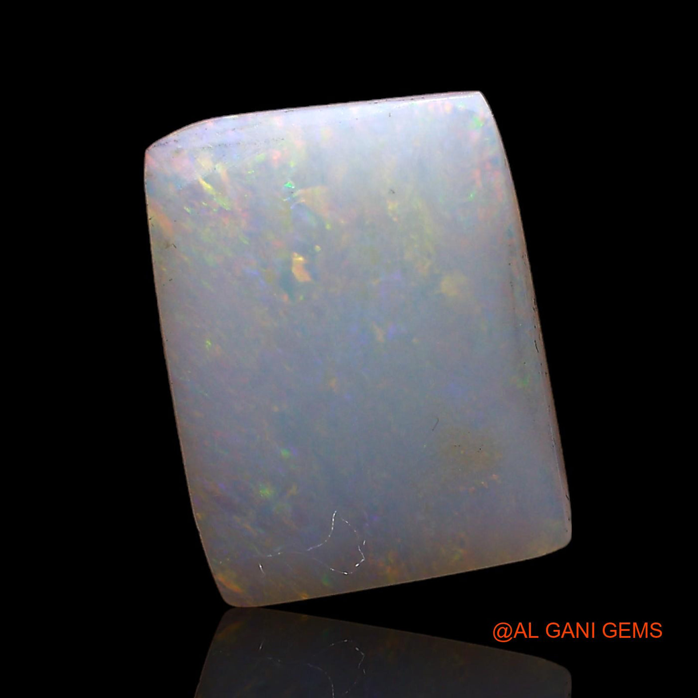 Natural Fire Opal Gemstone 1.80 Cts Loose Square Cabochon From Australia 11x8x2 mm AC-694