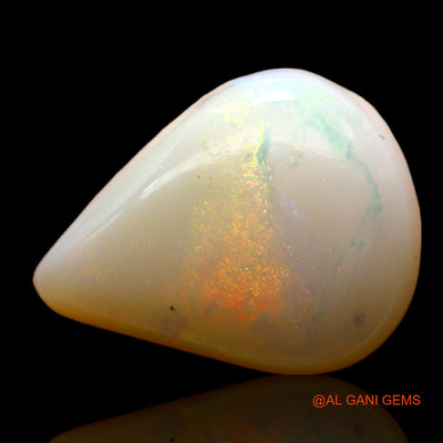 2.50 Cts Natural Australian Fire Opal Loose Gemstone Pear Cabochon 12x9x3 mm AC-695