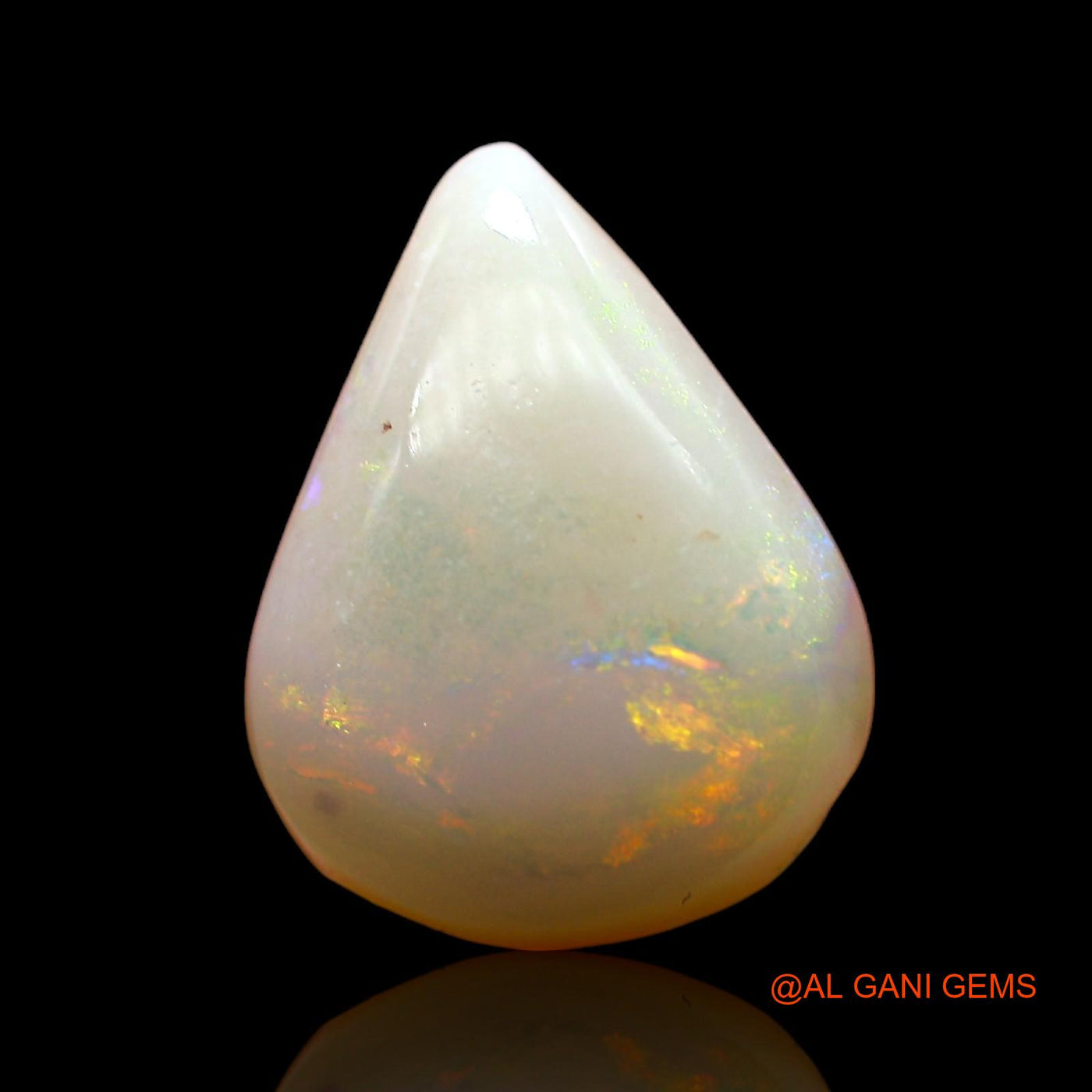 2.50 Cts Natural Australian Fire Opal Loose Gemstone Pear Cabochon 12x9x3 mm AC-695