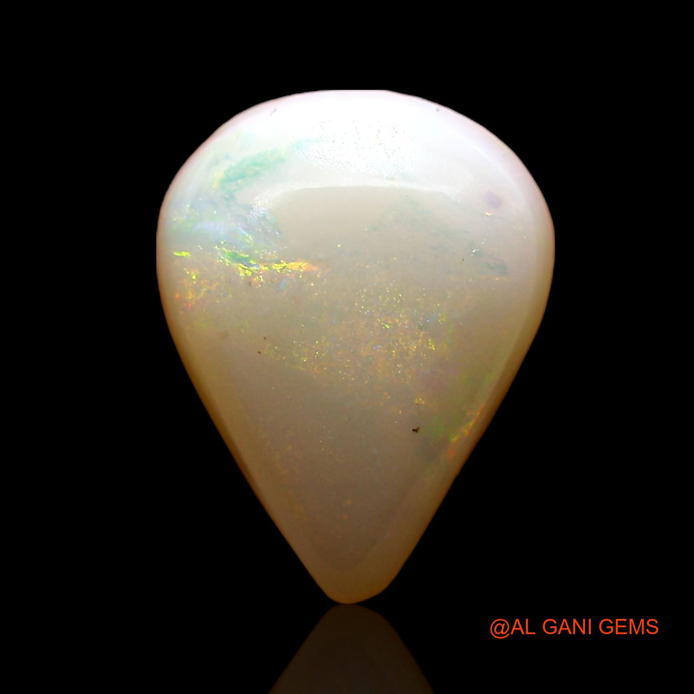 2.50 Cts Natural Australian Fire Opal Loose Gemstone Pear Cabochon 12x9x3 mm AC-695