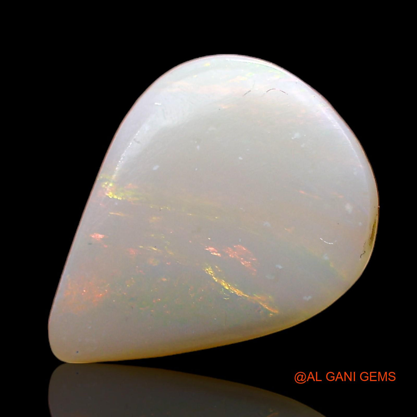 2.50 Cts Natural Australian Fire Opal Loose Gemstone Pear Cabochon 12x9x3 mm AC-695