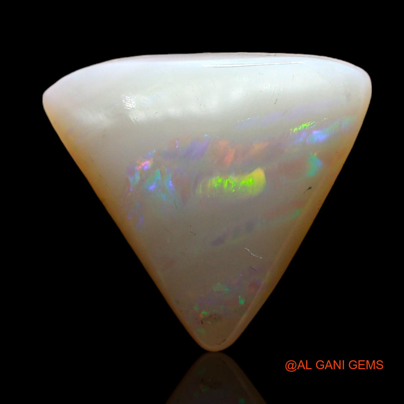 2.50 Cts Unheated Australian Fire Opal Loose Gemstone Trillion Cabochon Natural 11x10x4 mm AC-697