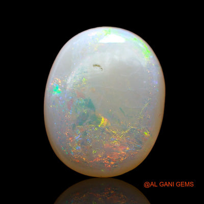 Natural Fire Opal Gemstone 2.10 Cts Loose Oval Cabochon From Australia 11x9x3 mm AC-698