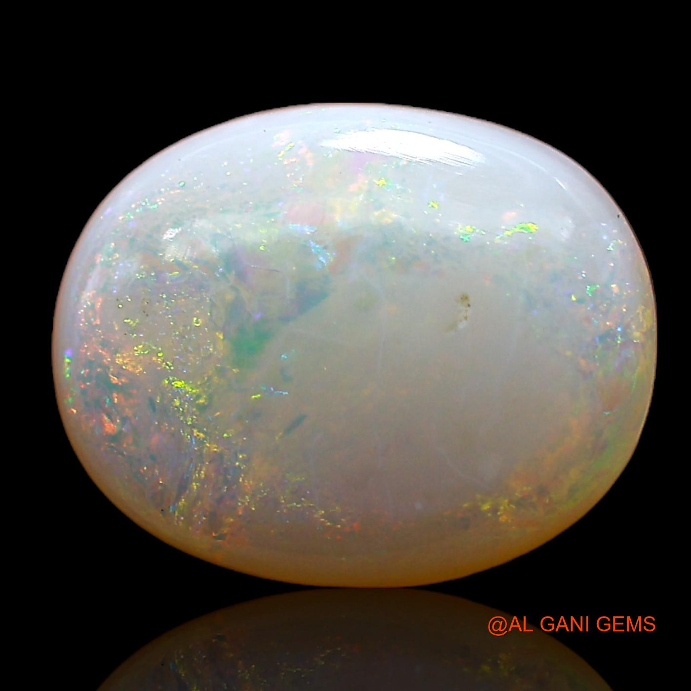 Natural Fire Opal Gemstone 2.10 Cts Loose Oval Cabochon From Australia 11x9x3 mm AC-698