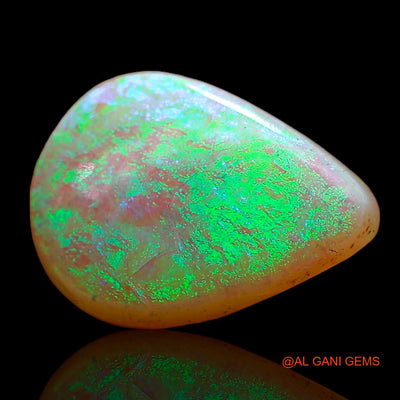 2.60 Cts Unheated Australian Fire Opal Loose Gemstone Pear Cabochon Natural 12x9x3 mm AC-701