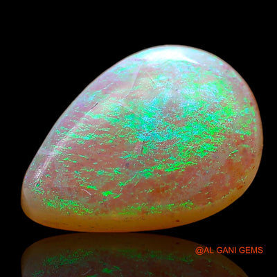 2.60 Cts Unheated Australian Fire Opal Loose Gemstone Pear Cabochon Natural 12x9x3 mm AC-701