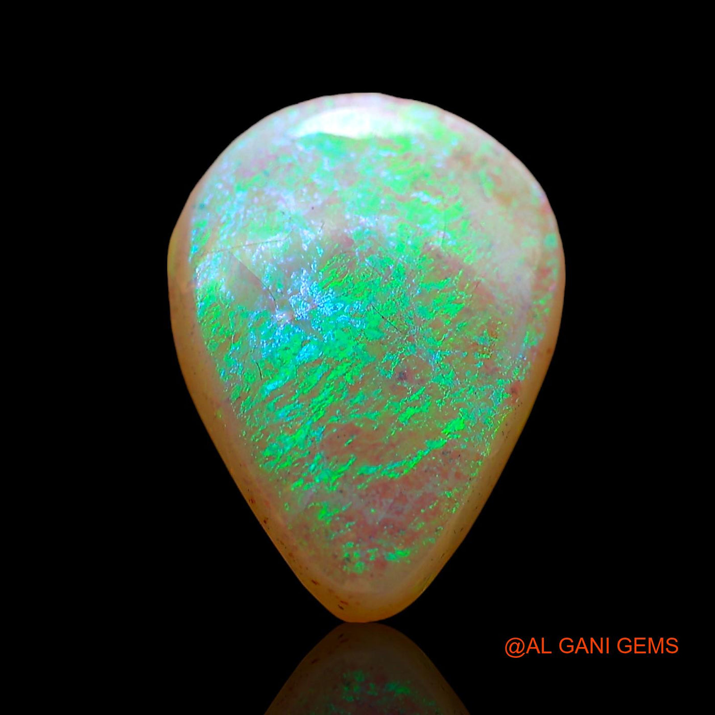 2.60 Cts Unheated Australian Fire Opal Loose Gemstone Pear Cabochon Natural 12x9x3 mm AC-701