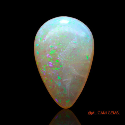 Natural Fire Opal Gemstone 1.70 Cts Loose Pear Cabochon From Australia 12x8x3 mm AC-705