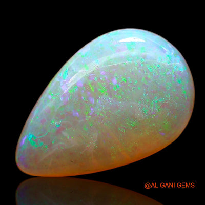 Natural Fire Opal Gemstone 1.70 Cts Loose Pear Cabochon From Australia 12x8x3 mm AC-705