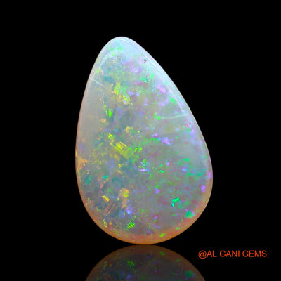 Natural Fire Opal Gemstone 1.70 Cts Loose Pear Cabochon From Australia 12x8x3 mm AC-705