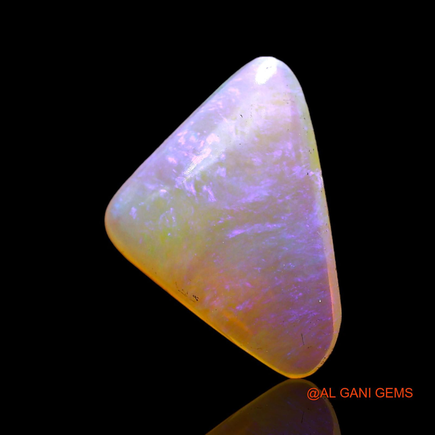 1.70 Cts Natural Australian Fire Opal Loose Gemstone Trillion Cabochon 12x9x3 mm AC-707