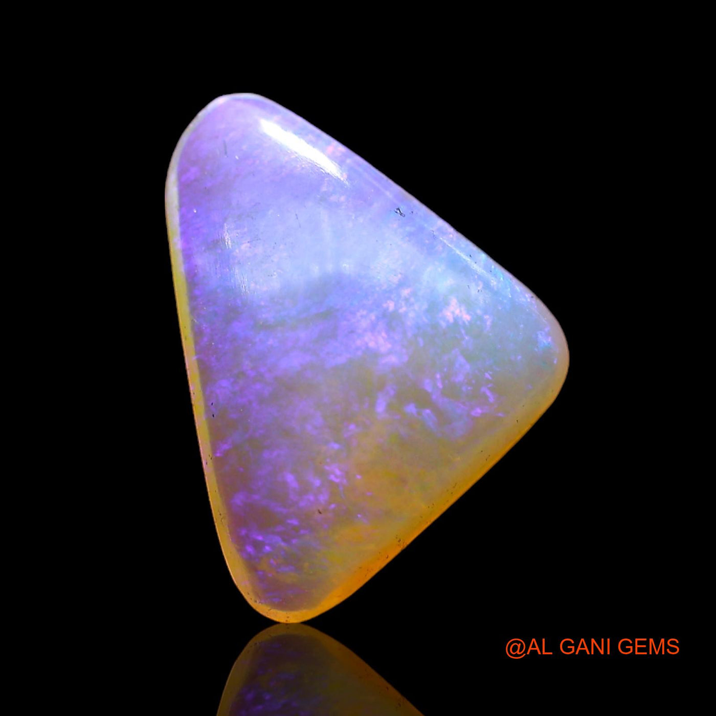 1.70 Cts Natural Australian Fire Opal Loose Gemstone Trillion Cabochon 12x9x3 mm AC-707