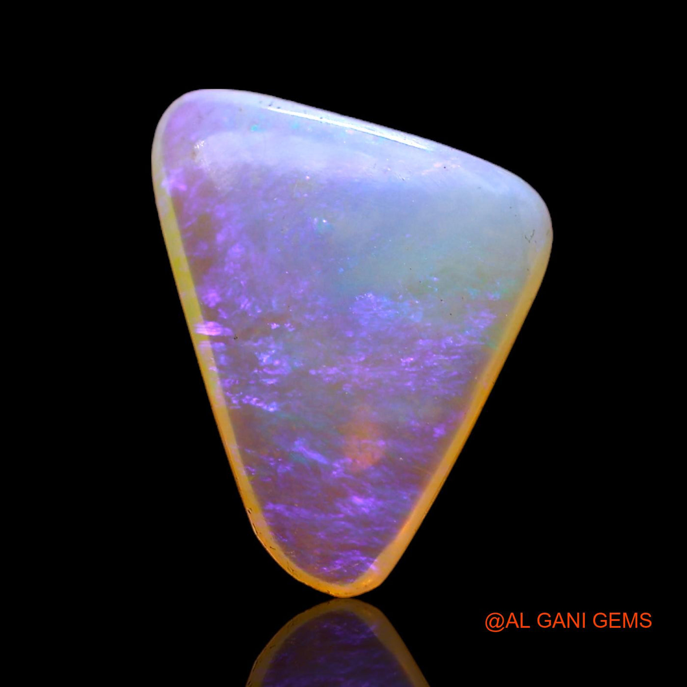 1.70 Cts Natural Australian Fire Opal Loose Gemstone Trillion Cabochon 12x9x3 mm AC-707