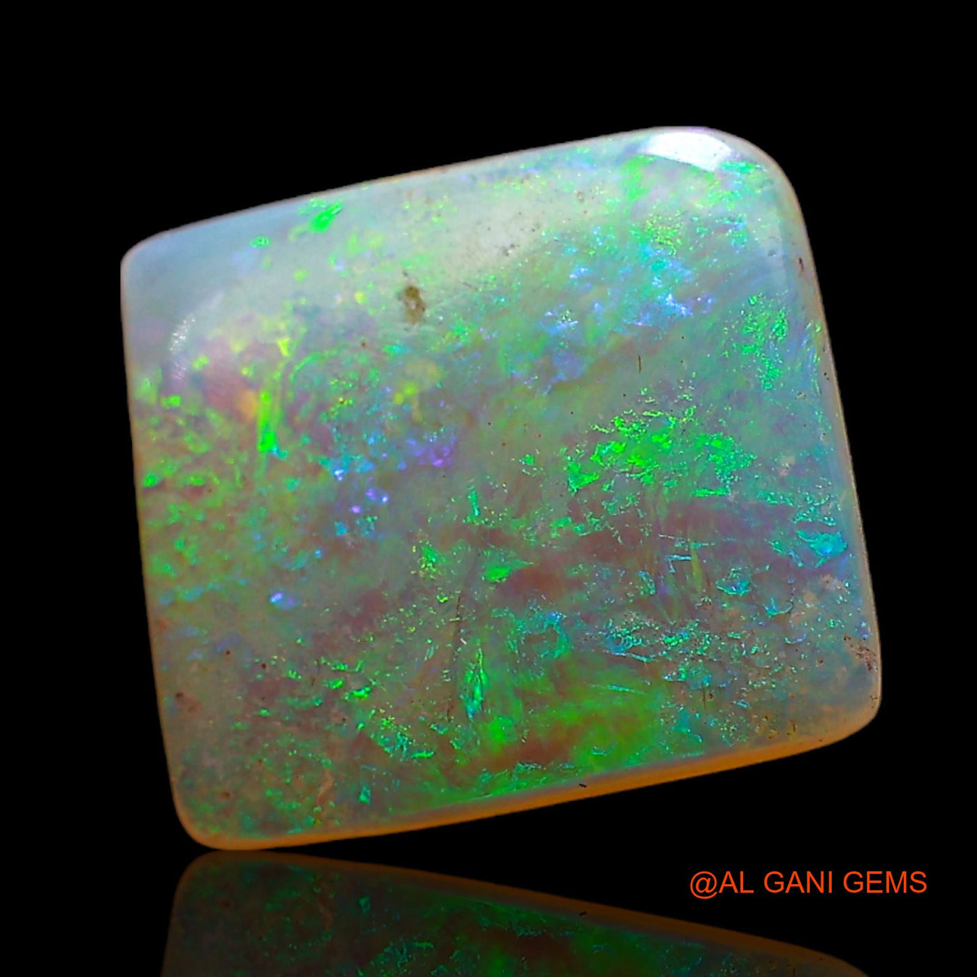 1.70 Cts Natural Australian Fire Opal Loose Gemstone Square Cabochon 10x9x2 mm AC-709