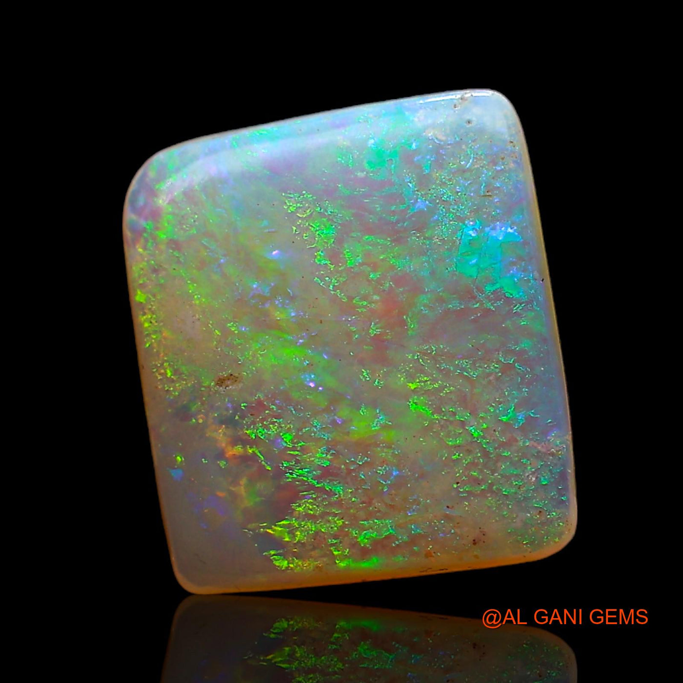 1.70 Cts Natural Australian Fire Opal Loose Gemstone Square Cabochon 10x9x2 mm AC-709