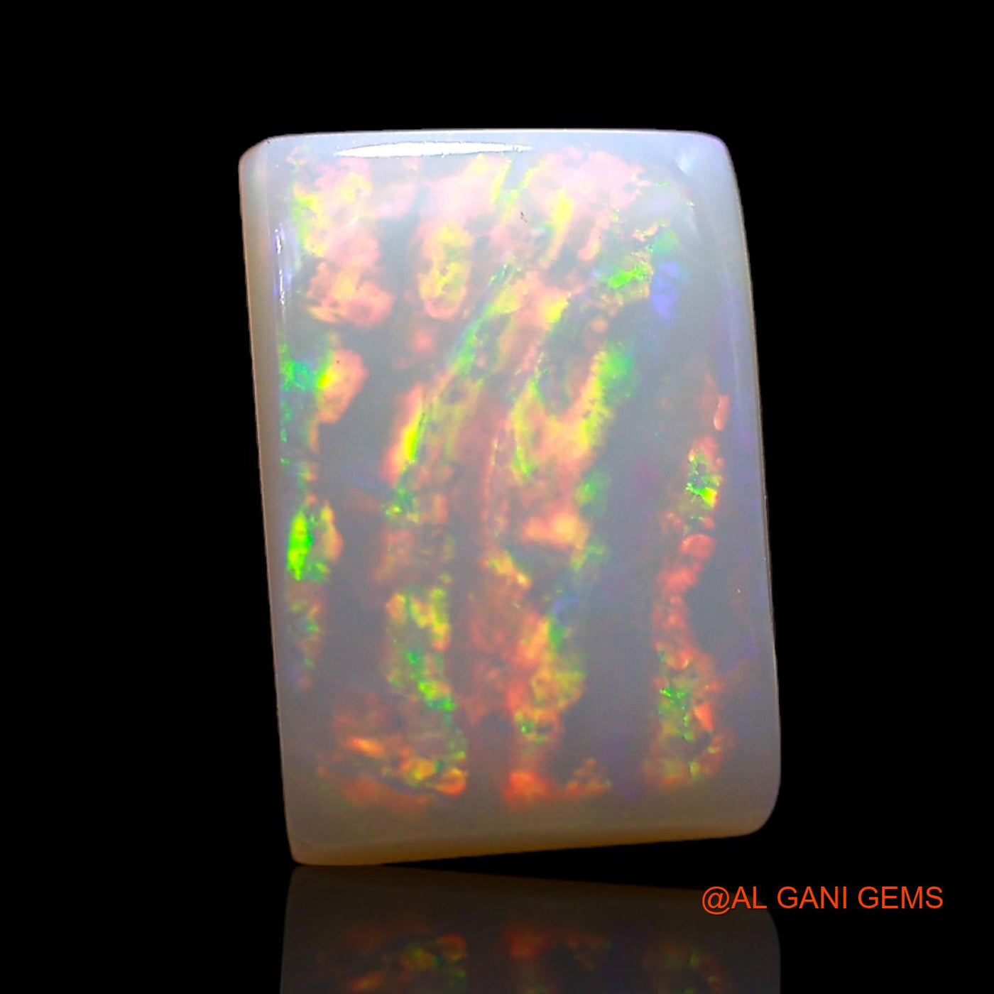 2.00 Cts Natural Australian Fire Opal Loose Gemstone Square Cabochon 10x7x3 mm AC-712