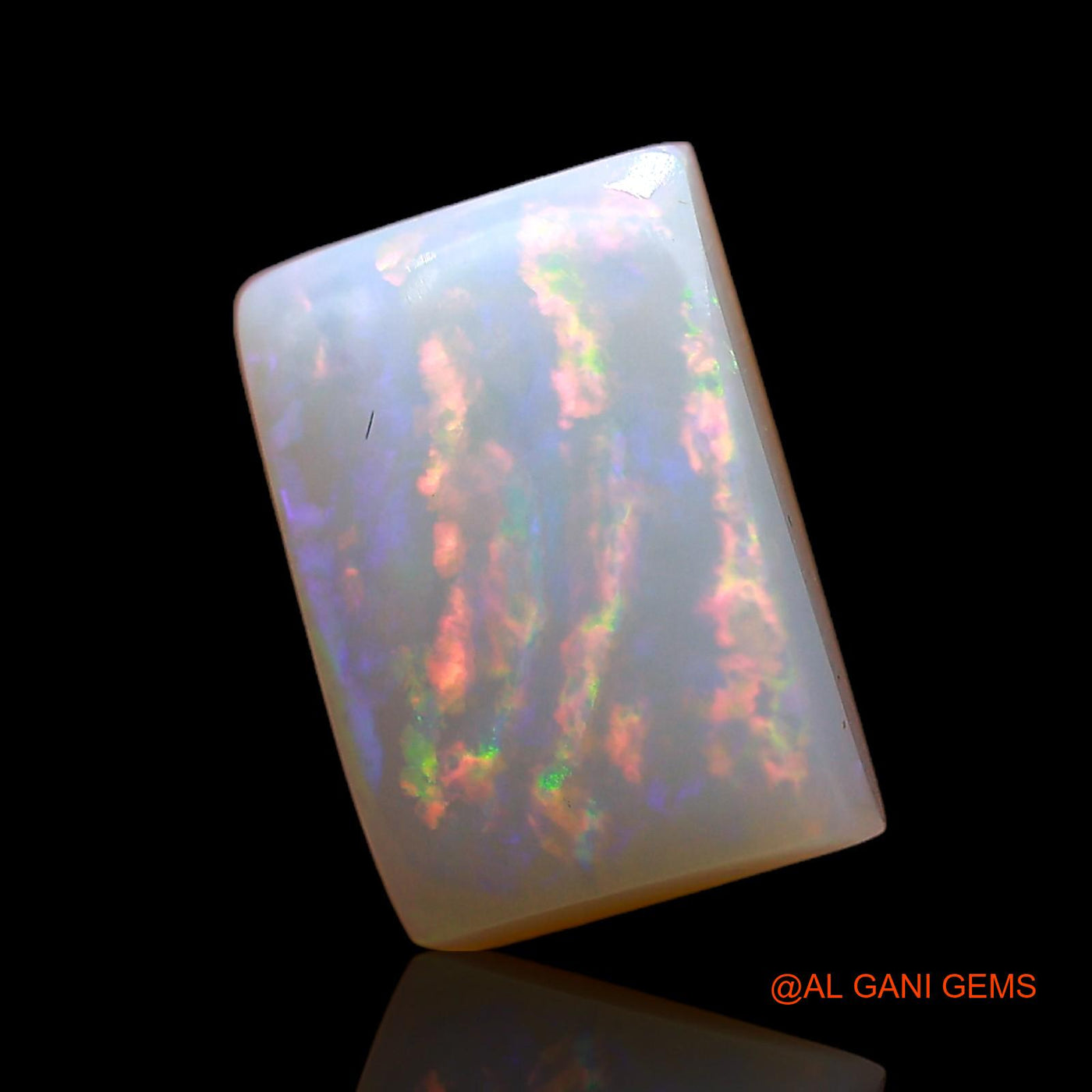 2.00 Cts Natural Australian Fire Opal Loose Gemstone Square Cabochon 10x7x3 mm AC-712