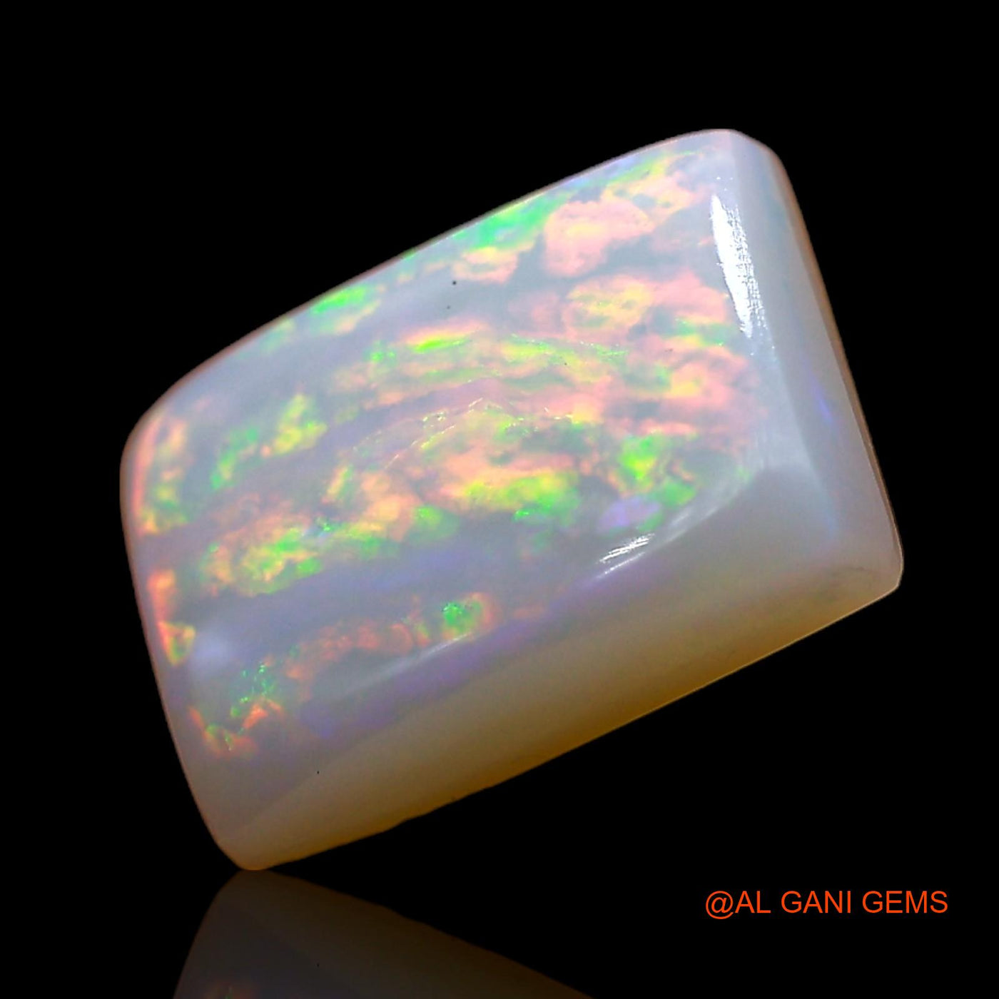 2.00 Cts Natural Australian Fire Opal Loose Gemstone Square Cabochon 10x7x3 mm AC-712