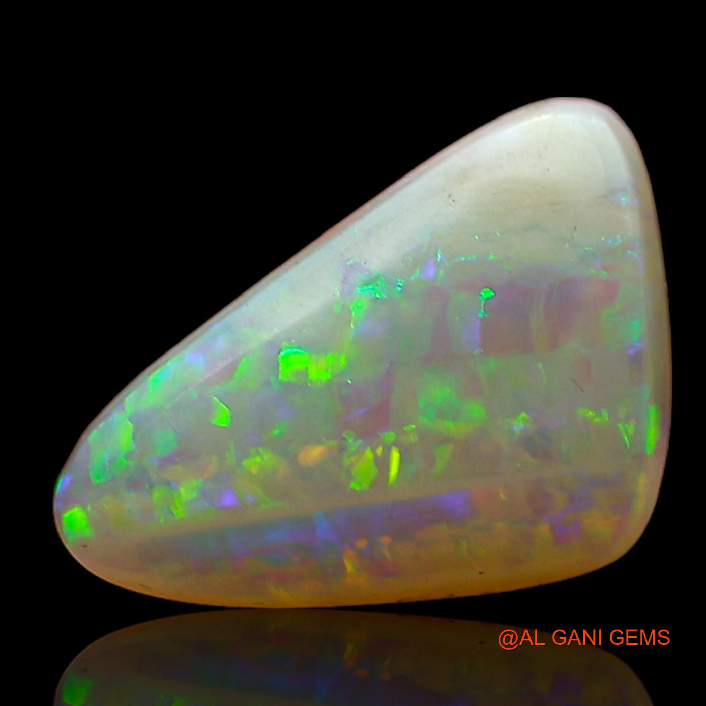 2.00 Cts Natural Australian Fire Opal Trillion Cabochon Loose Gemstone For Jewelry 12x7x3 mm AC-715