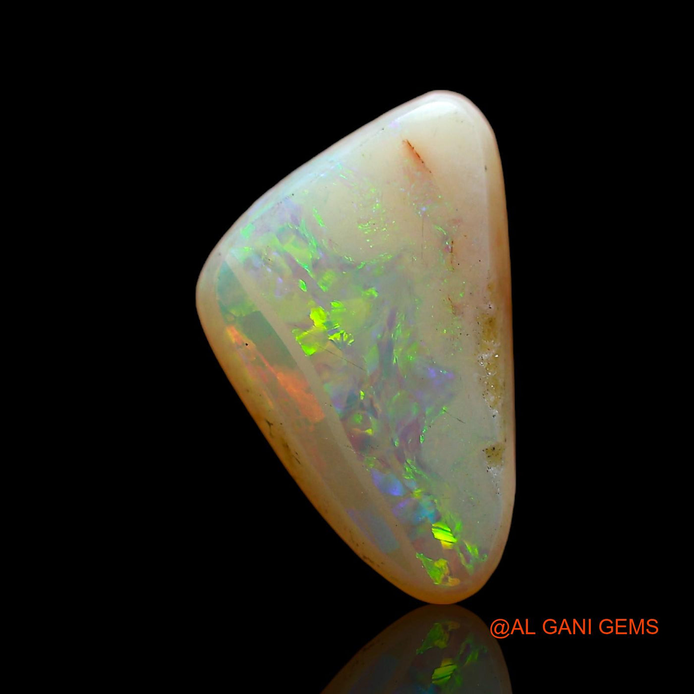 2.00 Cts Natural Australian Fire Opal Trillion Cabochon Loose Gemstone For Jewelry 12x7x3 mm AC-715