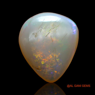 2.00 Cts Natural Australian Fire Opal Loose Gemstone Pear Cabochon 12x10x3 mm AC-722